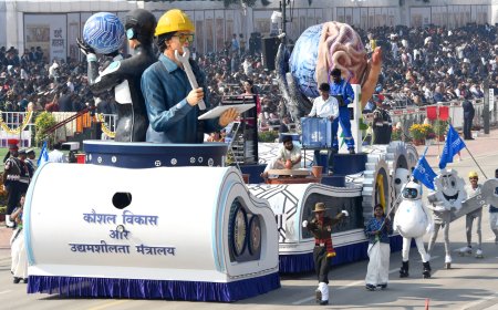 Glimpses of 77th Republic Day Parade at Kartavya Path, in New Delhi