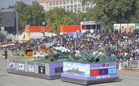 Glimpses of 77th Republic Day Parade at Kartavya Path, in New Delhi