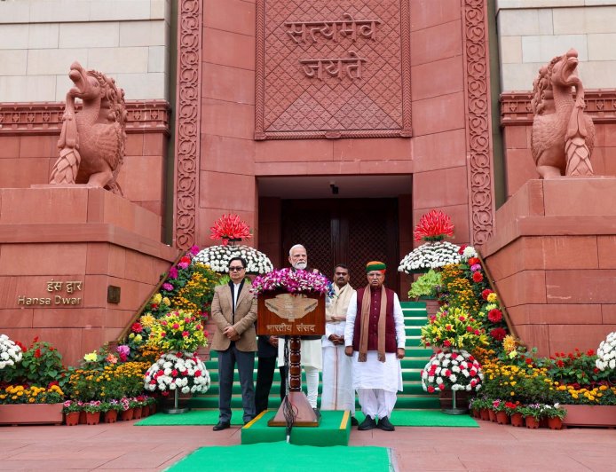 PM remarks on beginning of Budget Session at Parliament House,