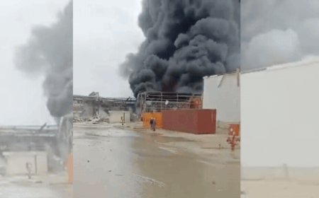 Watch: Missile shrapnel from Iran causes fire, damage to Israel’s Negev Industrial hub