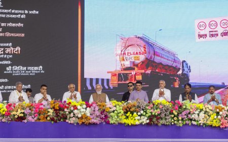 PM lays the foundation stone, inaugurates and dedicates to the nation various projects, in Vav-Tharad, Gujarat