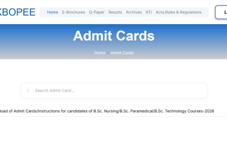JKBOPEE CET admit card 2026 released: Direct link to download here