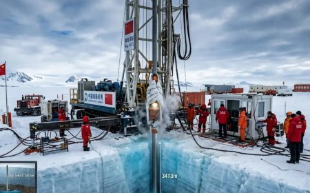 China drills 3413 metres through Antarctic ice to reach the hidden waters of Lake Qilin