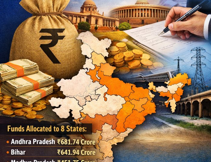 Centre Disburses Over ₹2,461 Crores as XV Finance Commission Grants to Eight States