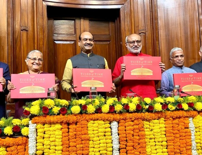 COFFEE TABLE BOOK “TIDES OF TIME: BHARAT’S HISTORY THROUGH MURALS IN PARLIAMENT” BY SMT. SUDHA MURTHY