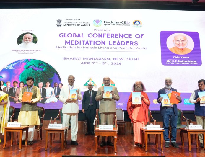 Vice-President of India, Shri C. P. Radhakrishnan graced the Global Conference of Meditation Leaders