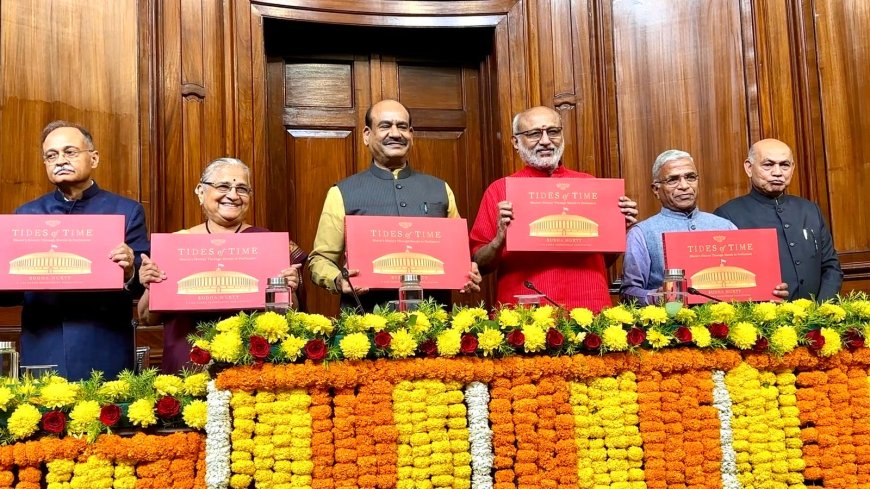 COFFEE TABLE BOOK “TIDES OF TIME: BHARAT’S HISTORY THROUGH MURALS IN PARLIAMENT” BY SMT. SUDHA MURTHY