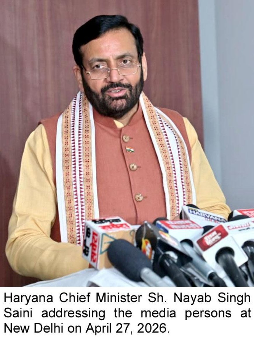Chief Minister addresses media at Haryana Bhawan in New Delhi