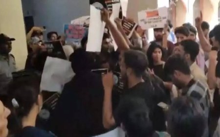 Jamia students raise slogans against VC at hostel event over RSS row