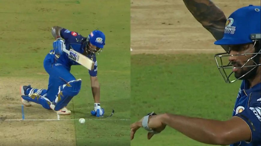 Tilak Varma's Rs 28,000 watch falls off after shot goes wrong - viral video