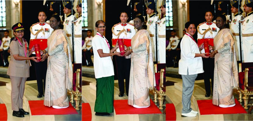 President of India, Smt. Droupadi Murmu presents the National Florence Nightingale Awards 2026 to Nursing Personnel at Rashtrapati Bhavan